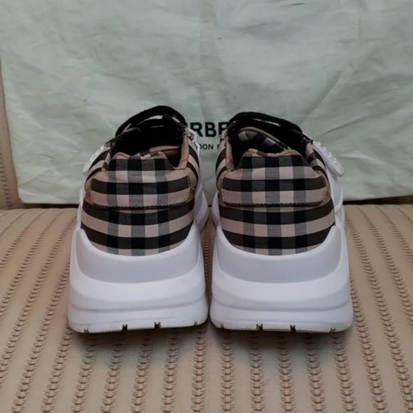 BURBERRY VINTAGE CHECK PLAID SNEAKERS - Picture 6 of 10
